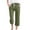 Army Green, variant on MuZeFu Wide Leg Jeans for Women Long&nbsp; Fashion Womens Casual Solid Color Elastic Loose Pants Straight Wide Leg Trousers With Pocket