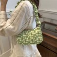 thumbnail image 3 of Bolso Hombro Floral Verano Bolso Axila Fruncido para Mujer (verde), 3 of 7