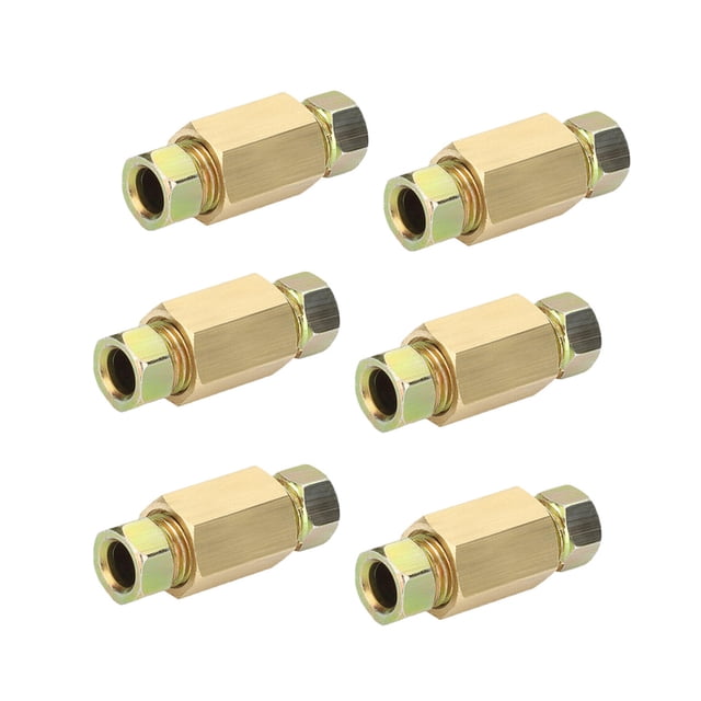 Riwesomey Paquete de 6 accesorios de línea de freno de cobre de 3/8 pulgadas-24 hilos para tubo de 3/16 pulgadas Vehículos, repuestos y accesorios Mis