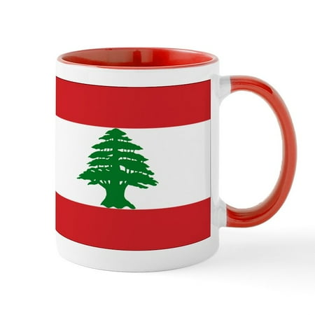 

CafePress - Lebanon Flag Mug - 11 oz Ceramic Mug - Novelty Coffee Tea Cup