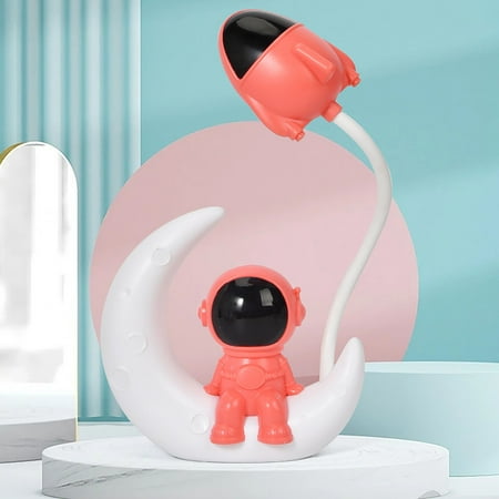 

Cartoon Spaceman Astronaut Eye Desk Lamp Cartoon Moon Lamp Led Learning Eye Rechargeable Desk Lamp Wireless Bedside Lamp Cute Creative Children Night Lamp