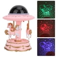 thumbnail image 4 of ZOUSSIQI Lovely Music Box Rotating Musical Box with Projection Light for Home Decoration Birthday GiftPink JU316-7728, 4 of 8