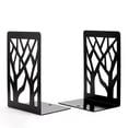 thumbnail image 2 of Sujetalibros con diseño de árbol para libros, sujetalibros modernos para estantes, tapón de metal resistente para libros/CD, estante decorativo para libros para el hogar, negro (2 piezas, ), 2 of 5