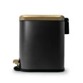thumbnail image 3 of Bote de basura con pedal Acento de 5 L Basurero de acero inoxidable con tapa y cubeta interior extraíble Dorado con Negro, 3 of 10