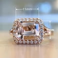thumbnail image 2 of Pretty 14k Rose Gold Plated Rings Cubic Zircon Women Engagement Jewelry Sz 6-10, 2 of 4
