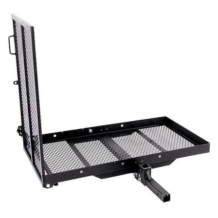 New Mobility Ramp Hitch Mounted 46.2 x 26.8 x 38.7 500 lbs for Wheelchair Electric Scooter Medical Disability with Rack Ramp Capacity Steel w/3" Rail Fit 2" Hitch Receiver Truck Van Car