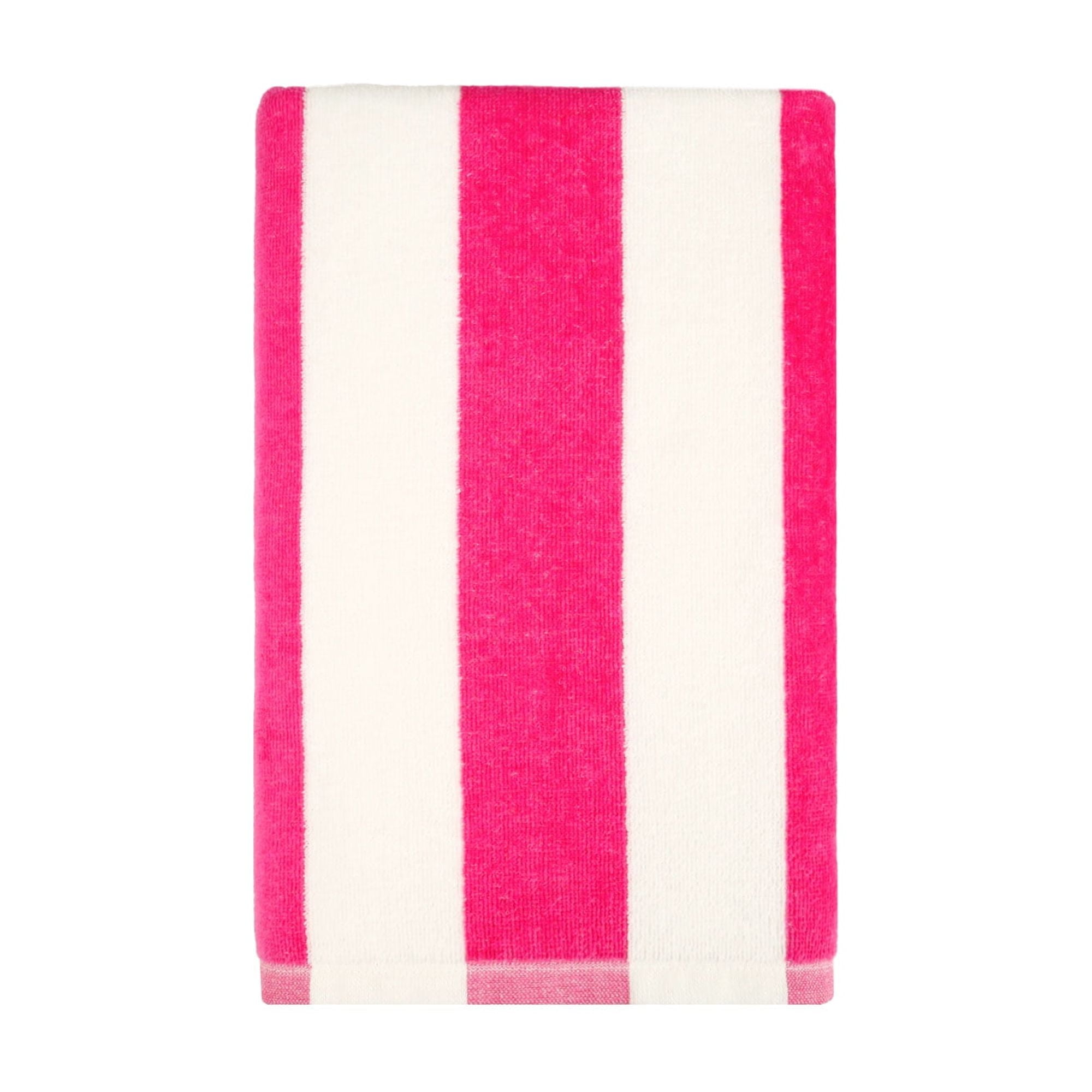 (2 pack) Mainstays Cabana Stripe Beach Towel, 58 in x 28 in, Pink