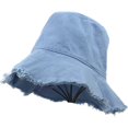 thumbnail image 4 of CoCopeaunts Women's Bucket Hat Cotton Frayed Brim Summer Fisherman Hat Ladies Thin Sun Shade Basin Hat Soft Casual All-Match, 4 of 8