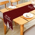 thumbnail image 4 of Christmas Reindeers Santa Red Black Buffalo Check Decorative Table Runner for Home Dining Table Festival Party Multiple Size, 4 of 4