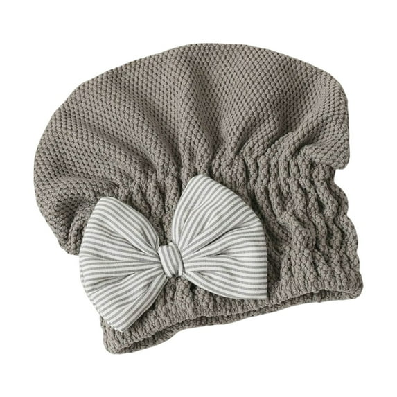 Coral Fleece Hair Drying Towels Head wrap with Bow-knot Shower Cap Hair Turban HairWrap Bath Cap For Women Girls Curly Long & Wet Hair