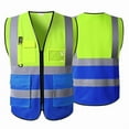 thumbnail image 5 of ZHaobin Safety Vest Reflective with Zipper and Pockets Construction Workwear (Fluorescent Yellow,XL-120cm), 5 of 6