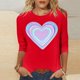 thumbnail image 2 of TaTaai Women's A 3/4 Sleeve Christmas Printed Round-neck Top Gift, 2 of 6