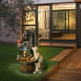 thumbnail image 5 of LuxenHome 25" Garden Water Fountain, Whimsical Puppy Dog Resin Water Fountain Outdoor with LED Lights, 5 of 8
