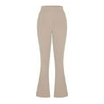 thumbnail image 4 of OSOLU High Waist Solid Color Casual Sport Flare Pants For Women Trousers Everyday Comfort Versatile Active Athletic Casual Bottoms, 4 of 5
