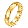 thumbnail image 3 of 4mm/6mm Tungsten Carbide Bands Men's Women's Gold Plating Women's Ring Size 5-12, 3 of 9