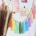 thumbnail image 5 of Cotton Tassel Garland Banner Colorful Birthday Decor Party Backdrop Christmas Boho Wall Hangings Decor for Bedroom, Nursery, Play Room, Baby Shower, Girls Room Decor, Birthday Gift (A), 5 of 7