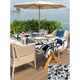 thumbnail image 5 of Outdoor Tablecloths with Umbrella Hole & Zipper, Navy Blue Black Geometric 60 x102 Inch Rectangle Tablecloths, Abstract Art Modern Line Waterproof Table Cloth, Patio/Pool/Picnic Table Covers, 5 of 8