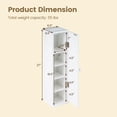 thumbnail image 3 of Gymax Small Bathroom Storage Cabinet Corner Floor Cabinet w/ Door & Removable Shelves, 3 of 10
