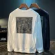 thumbnail image 2 of Ropa para hombre Sudaderas Camiseta para hombre Top gráfico Talla grande Blanco Oversize Estampado Coreano Otoño Venta al por mayor Manga larga XL, 2 of 4