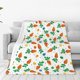 thumbnail image 1 of Balery Cute Carrot Manta de Felpa Suave y Acogedora – Cobija de Franela Aterciopelada para Cama, Lavable y Cálida para Sofá, Mascotas, Transpirable-80"x60", 1 of 7