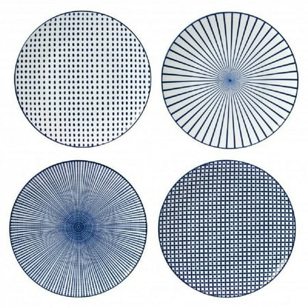 

Studio Dinnerware 4 Piece Dessert Plate Set - Color Blue/White