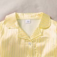 thumbnail image 6 of Otqutp Baby Boys and Girls Striped Pajamas Border Children's Wear Four Seasons Can Be Worn Outside Long Sleeved Trousers Two Piece Home Wear(Yellow,8 Years), 6 of 9