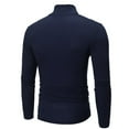 thumbnail image 5 of Daznico Mens Shirts - Men Warm High Collar Thermal Underwear Men Basic Plain T Shirt Blouse Pullover Long Sleeve Top - Shirts for Men,Color:Navy,Size:XXL, 5 of 5