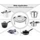 thumbnail image 5 of Rejilla para vaporera de acero inoxidable de primera calidad, bandeja para vapor con patas extraíbles para utensilios de cocina a vapor, presión instantánea, 5 of 5