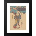 thumbnail image 2 of Utagawa Kuniyoshi 11x14 Black Modern Framed Museum Art Print Titled - Woman with Purple Umbrella (19th Century), 2 of 5