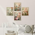thumbnail image 3 of PixonSign Framed Wall Art Chinoiserie Bird and Flower Vintage Asian Inspired Floral Illustrations Posters, Set of 4 Multicolor Nature Wilderness Canvas Prints for Home Decor - 11"x14" Natural, 3 of 5