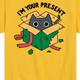 thumbnail image 3 of Instant Message - Cat Christmas Present - Toddler & Youth Short Sleeve Graphic T-Shirt, 3 of 6