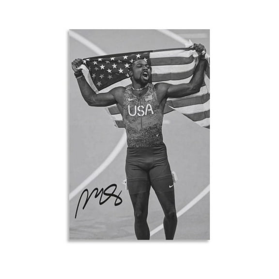 Noah Lyles Canvas Poster Picture Print Wall Art Poster Painting Canvas Posters Artworks Gift Room Aesthetic 24x36inch(60x90cm)