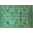 thumbnail image 1 of Ahgly Company Indoor Rectangle Oriental Turquoise Blue Traditional Area Rugs, 4' x 6', 1 of 4