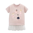 thumbnail image 2 of Kkkded Kids Toddler Cotton Dress for Girls,Summer Little Short Sleeve Dresses Casual Swing Twirly Sundress Soft Cute Cartoon Comfortable Baby Princess Dresses,Size 2-7Years, 2 of 7