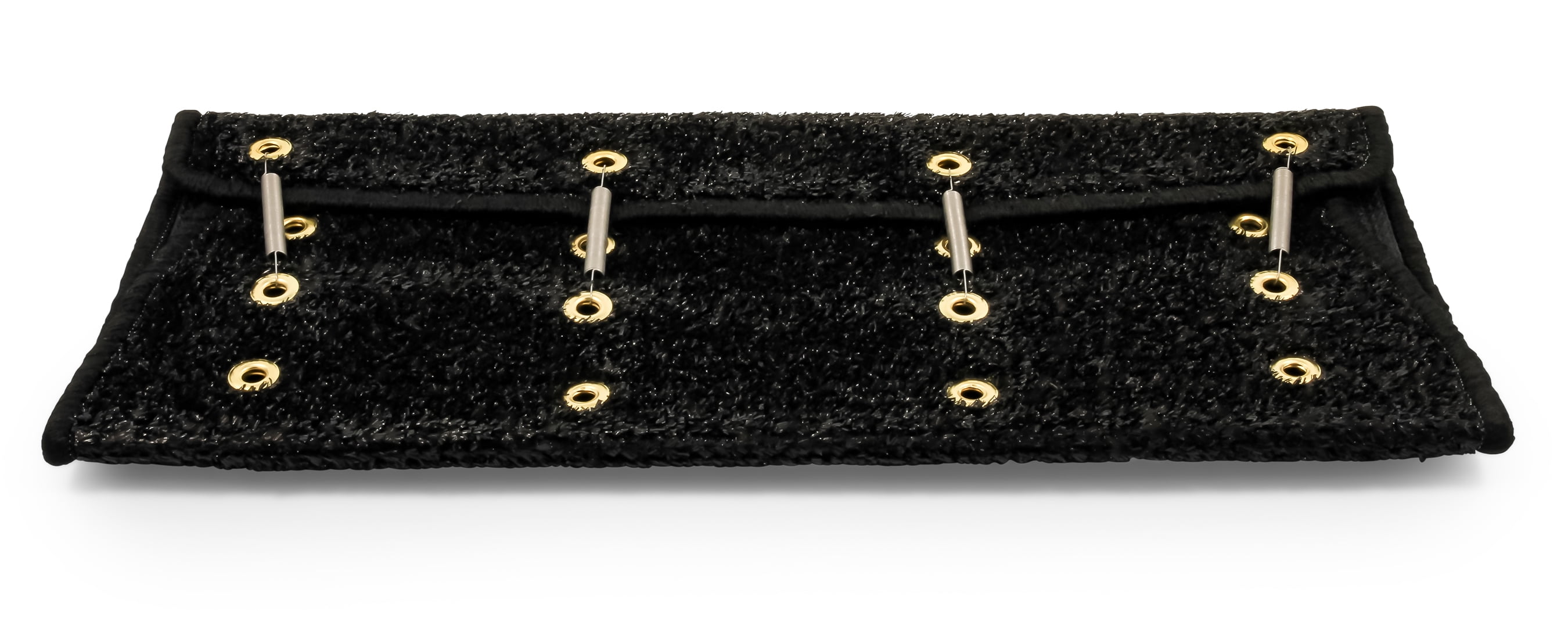 Camco RV Wrap Around Turf Rug | Weather and Mildew Resistant| Easy Install | Artificial Turf, Black (42947)