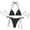 Black #43, variant on Dresfit Color Block High Cut Two Piece Swimsuit - Sporty Scoop Neck Bikini Set for Women Blue L