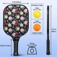 thumbnail image 4 of Pickleball Paddles Set,Pioneer Flower Floral Print Pattern Fiberglass Surface Pickleball Racket Set with 2 Indoor Outdoor Pickleball Balls and Pickleball Bag,Pickle-ball Equipment, 4 of 6