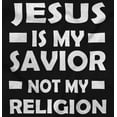 thumbnail image 2 of Jesus Is My Savior Not My Religion Womens Slim Fit Graphic Tee Brisco Brands S, 2 of 5