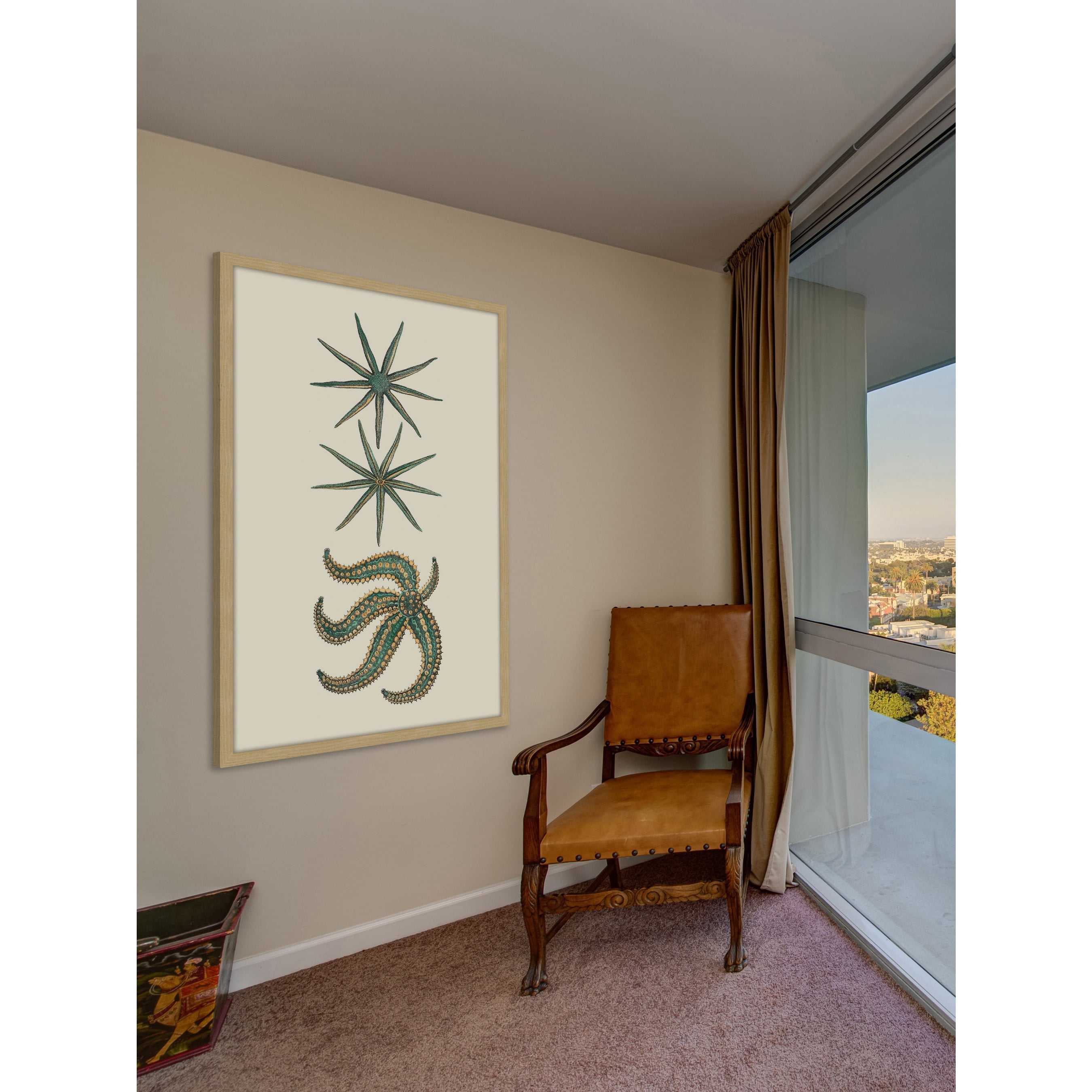 Marmont Hill "Green Starfish" Framed Painting Print