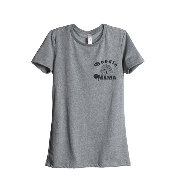 Doodle Mama Women's Fashion Relaxed T-Shirt Tee Heather Grey X-Large