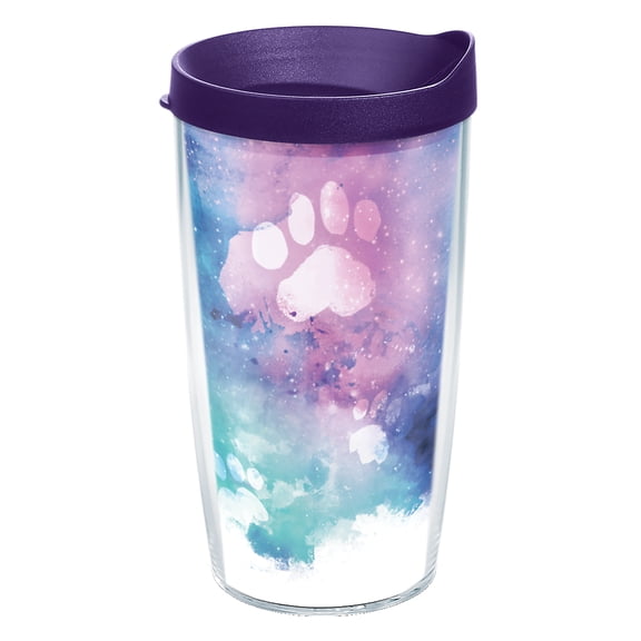 Tervis Paw Prints Made in USA Double Walled  Insulated Tumbler Travel Cup Keeps Drinks Cold & Hot, 16oz, Classic