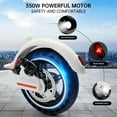 thumbnail image 3 of VIPQV 8.5" Electric Scooter for Adult, Folding Electric Scooter with 350W Motor, 21 MPH Max Speed, 25 Miles Long-Range and Deck Lights, White, 3 of 8