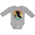 thumbnail image 3 of Inktastic 5k Race Running Retro Sunset Runner Boys or Girls Long Sleeve Baby Bodysuit, 3 of 5