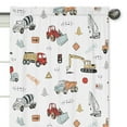 thumbnail image 3 of Construction Truck Semi-Sheer Rod Pocket Curtain Panels (Set of 2) by Sweet Jojo Designs, 3 of 5
