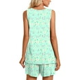 thumbnail image 4 of DreamFish Women's Summer Sleeveless Tank and Shorts Pajama Set with Pockets, 4 of 6