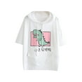 thumbnail image 2 of Tejiojio Womens Fall Cute Dinosaur Printing Short Sleeve T-shirt Tops Loose Pocket Blouses, 2 of 6
