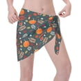 thumbnail image 3 of Bingfone Autumn with Pumpkins Women's Sarong Swimsuit Cover Ups Bathing Suit Coverups Chiffon Beach Wrap Skirts, 3 of 7