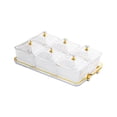 thumbnail image 3 of deevoka Divided Serving Dishes Nordic Dried Fruit Plate for Chocolate Cookies Fruits clear, 3 of 9