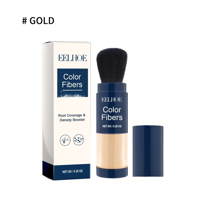 Thick Hairdressing Fiber Powder Hair Fluffy Tonifying Fill Interhair Lines Refreshing Oil Control Shadow Powder - Gold