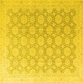 thumbnail image 1 of Ahgly Company Machine Washable Indoor Square Abstract Yellow Modern Area Rugs, 8' Square, 1 of 4